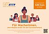 Durchstarten-Grafik: "Für Macherinnen." – 