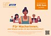 Durchstarten-Grafik: "Für Macherinnen." –